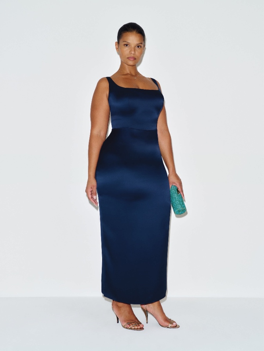 Reformation Ambre Silk Dress Es Blue - Size 22